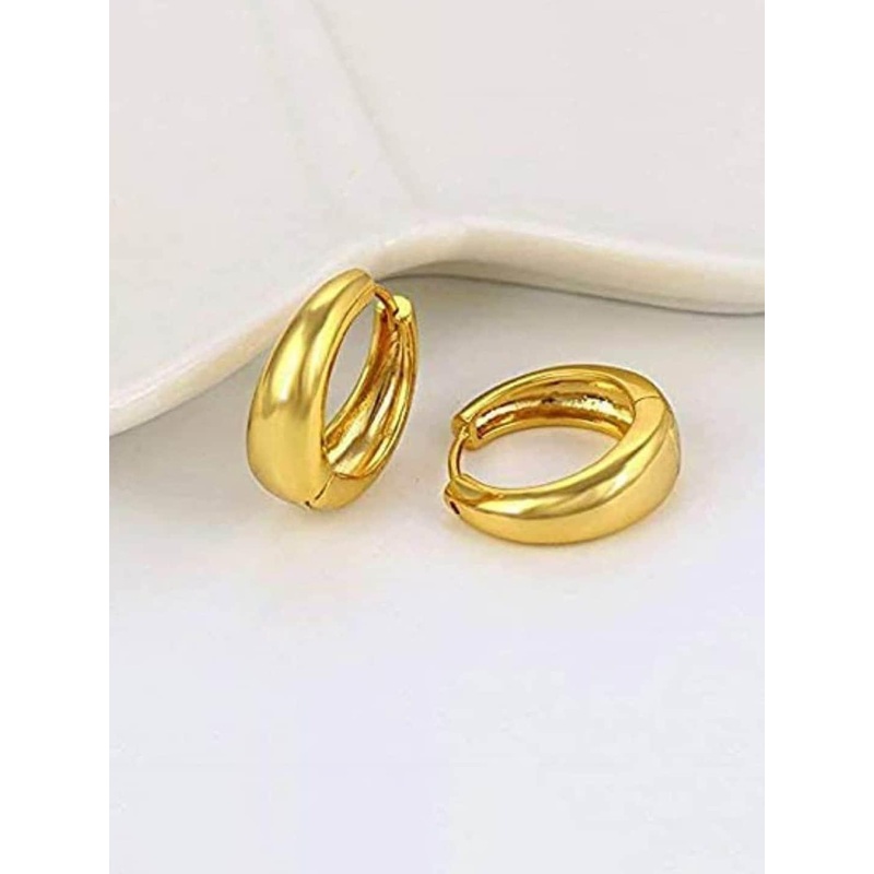 VAGHBHATT Men Stainless Steel Hoop Earrings