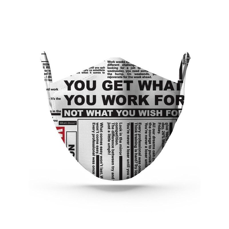 wHAT’S DOwn Unisex Black & White Printed Cotton Reusable Face Mask