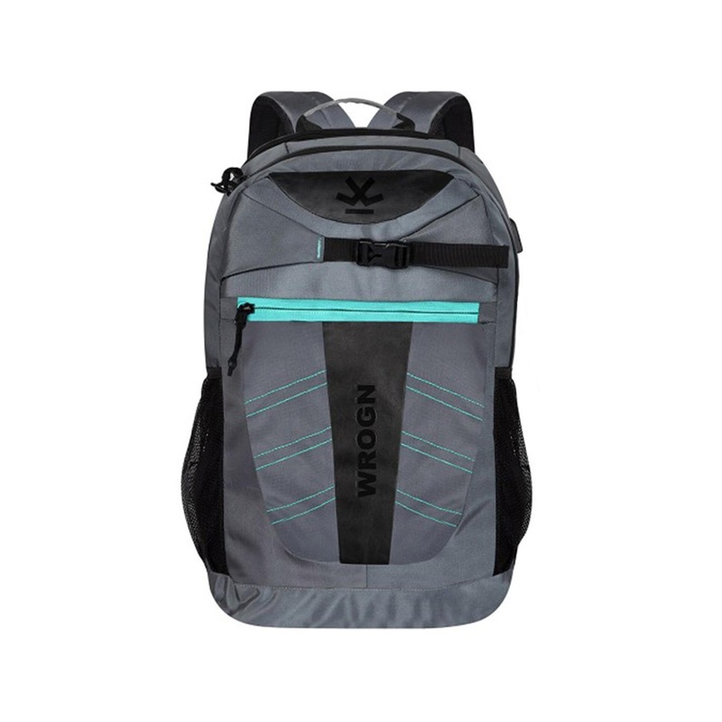 WROGN Unisex Grey Backpack with Reflective Strip 42 L