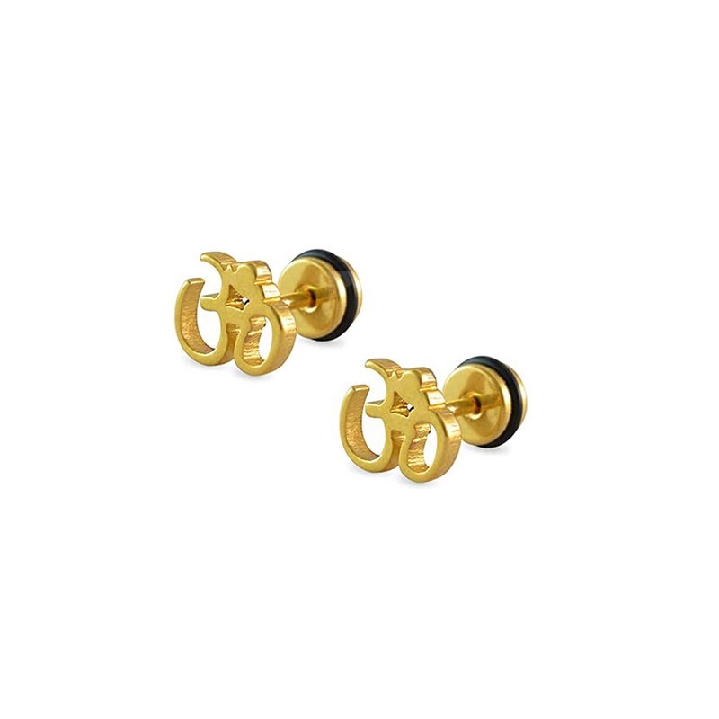 Yellow Chimes Unisex Gold-Plated Contemporary Studs Earring