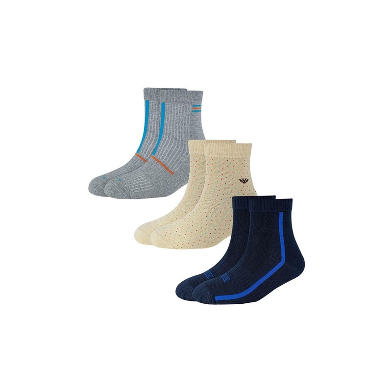 Cotstyle Pack Of 3 Anti-Bacterial Ankle-Length Socks