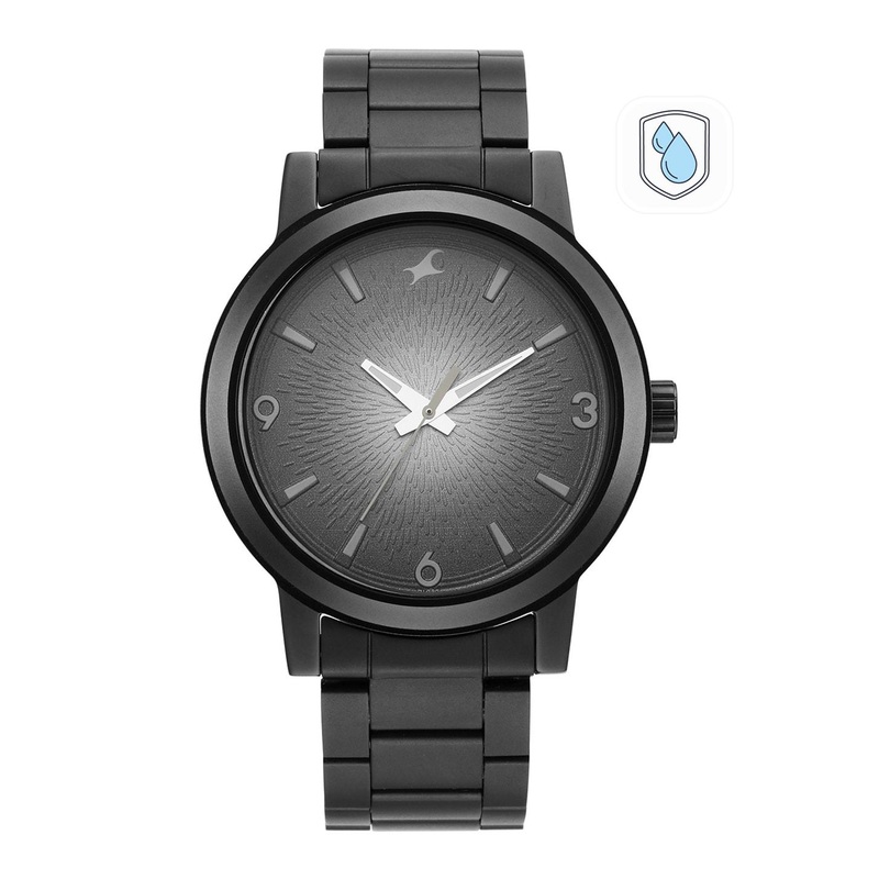 Fastrack Men Black Brass Dial & Black Straps Analogue Watch 3245NM02