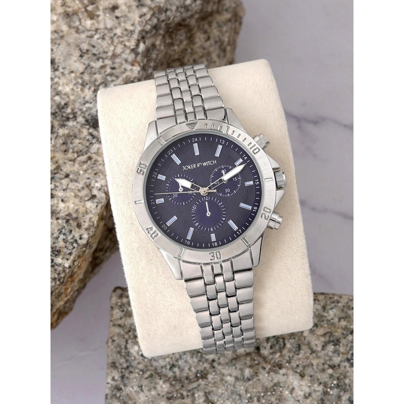 JOKER & WITCH Men Blue Round Dial & Bracelet Style Straps Analogue Watch AMWW676