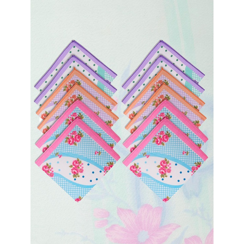 Kuber Industries Pack Of 12 Printed Handkerchief