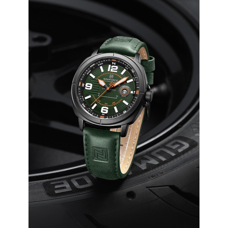 Naviforce Men Dial & Leather Straps Analogue Watch NF8078_B GN GN
