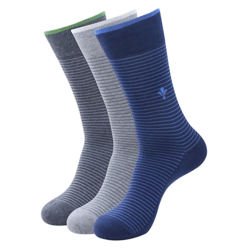 Socksxpress Men Pack Of 3 Assorted Calf-Length Socks