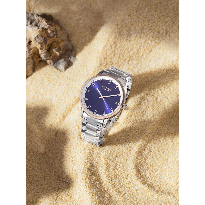 Sonata Poze Men Brass Dial & Stainless Steel Bracelet Style Straps Analogue Watch SP70057KM02