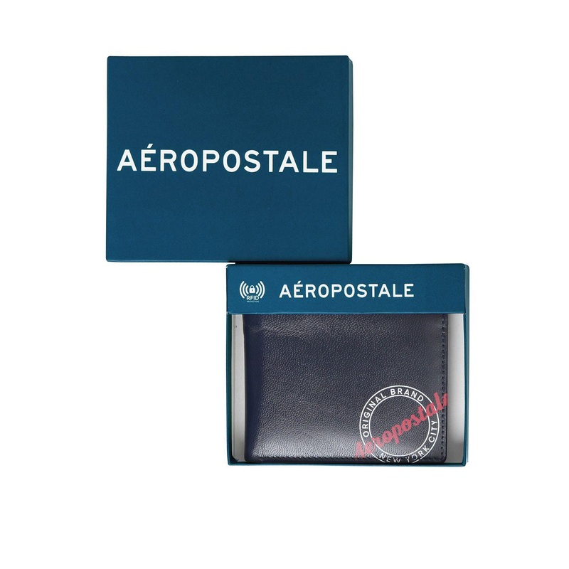 Aeropostale Men Printed Leather Two Fold Wallet