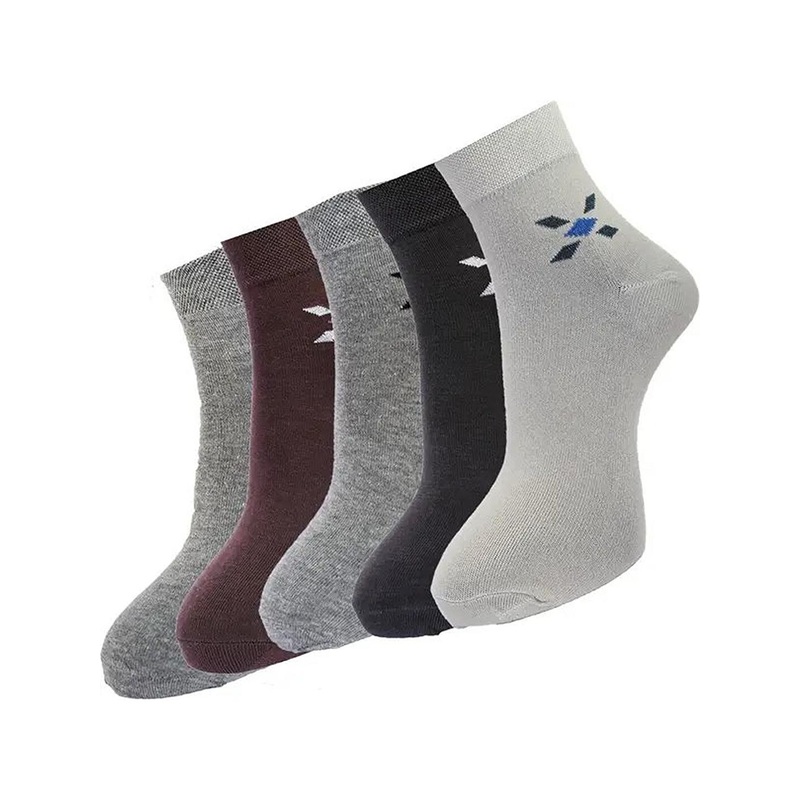 CAVENDERS Men Pack Of 5 Patterned Ankle Length Sports Socks