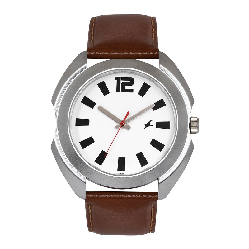 Fastrack Men White Dial Watch 3117SL01
