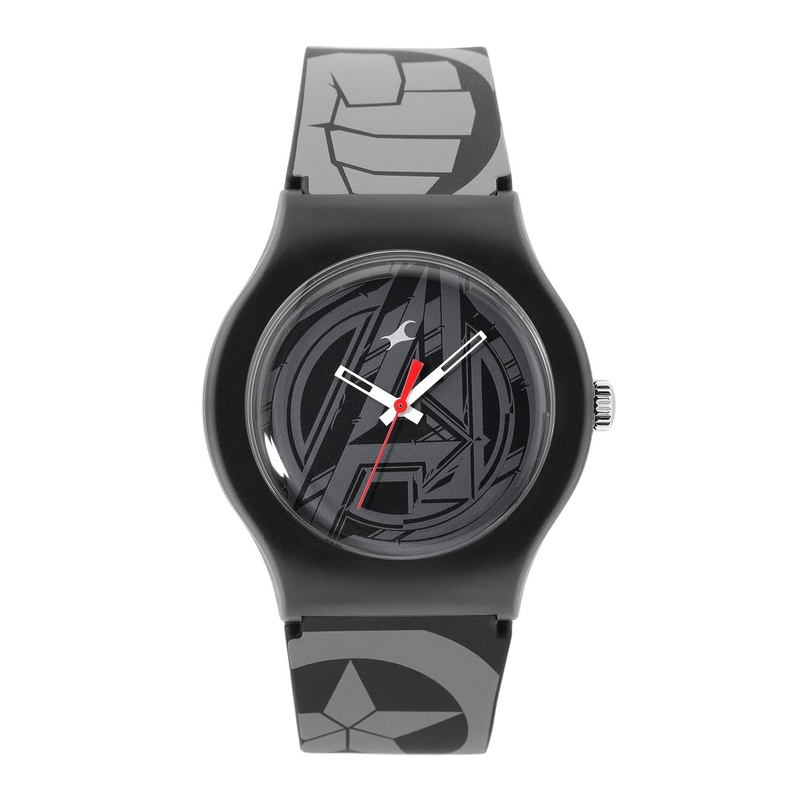 Fastrack Unisex Black Marvel Avengers Analogue Watch 9915PP93