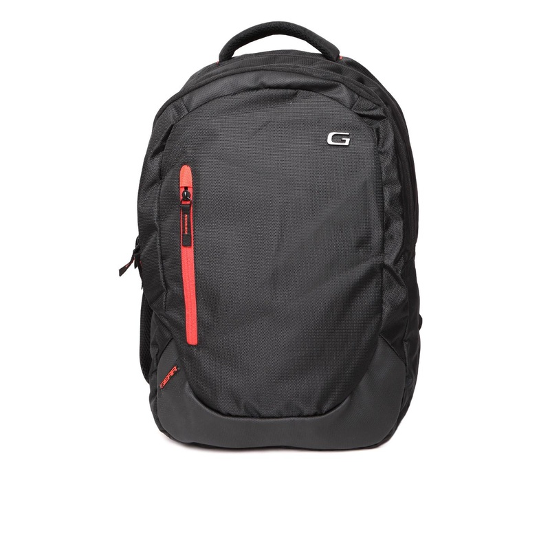 Gear Unisex Black Solid Laptop Backpack