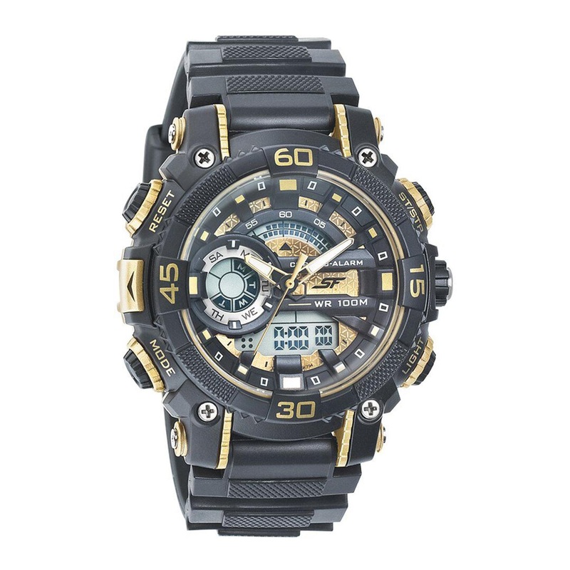 Sonata Men Embellished Dial & Straps Analogue and Digital Watch NP77070PP08