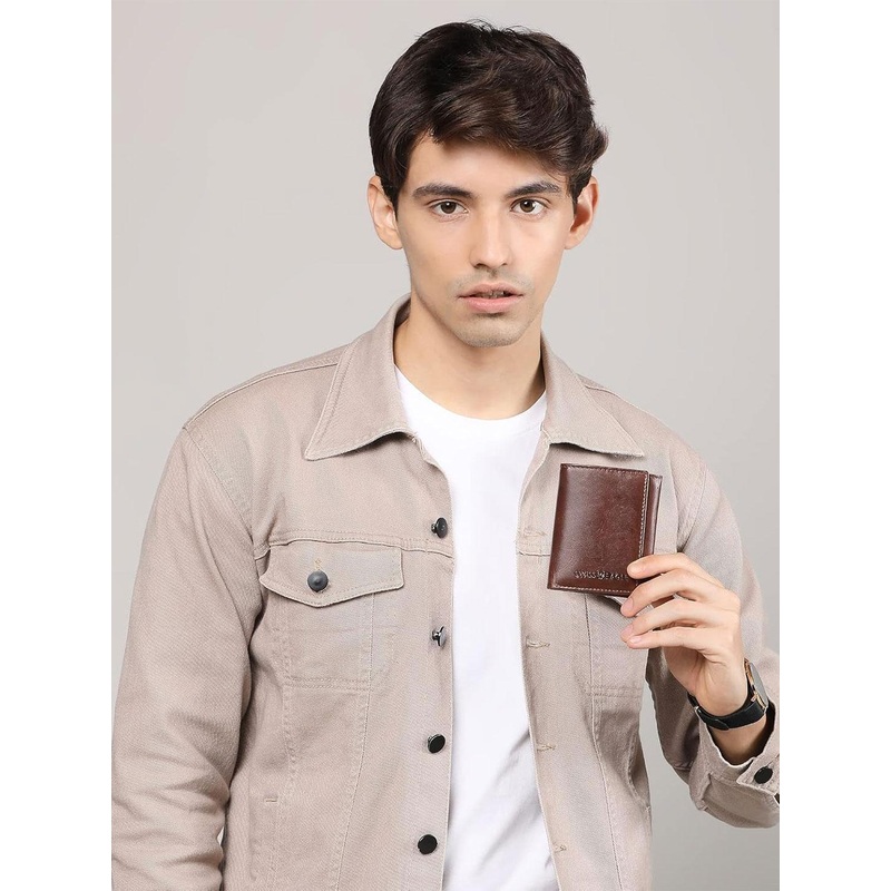 Swiss Eagle Men Leather Three Fold Wallet