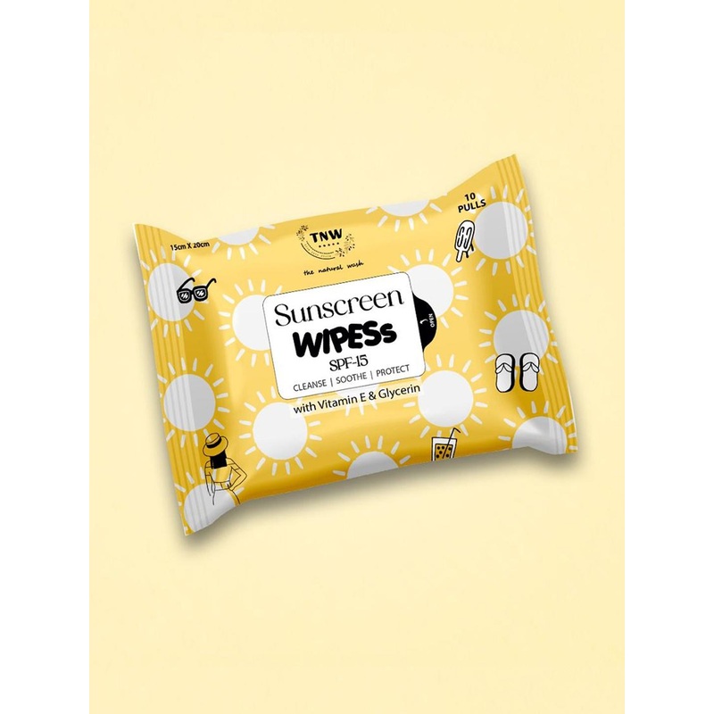 TNW the natural wash Sunscreen Wipes SPF 15 With Vitamin E – 10Pcs