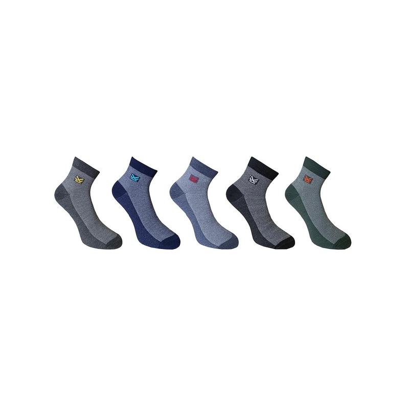 WROGN Men Pack Of 5 Patterned Ankle Length Socks