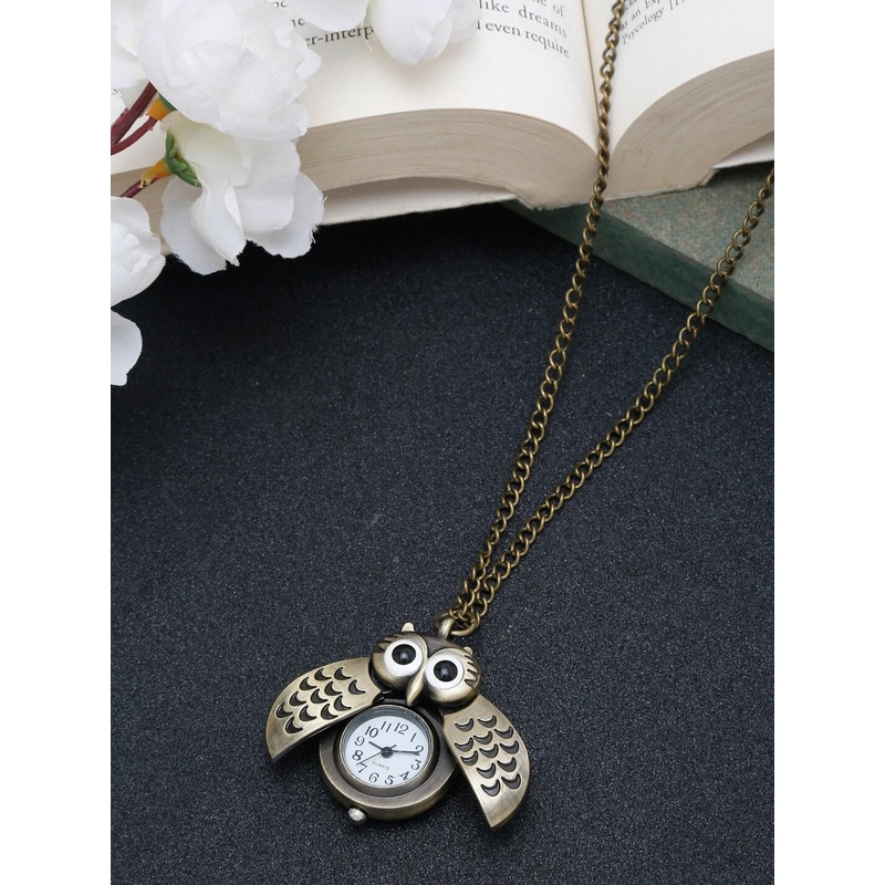 YouBella Men Gold-Plated Owl Watch Pendant