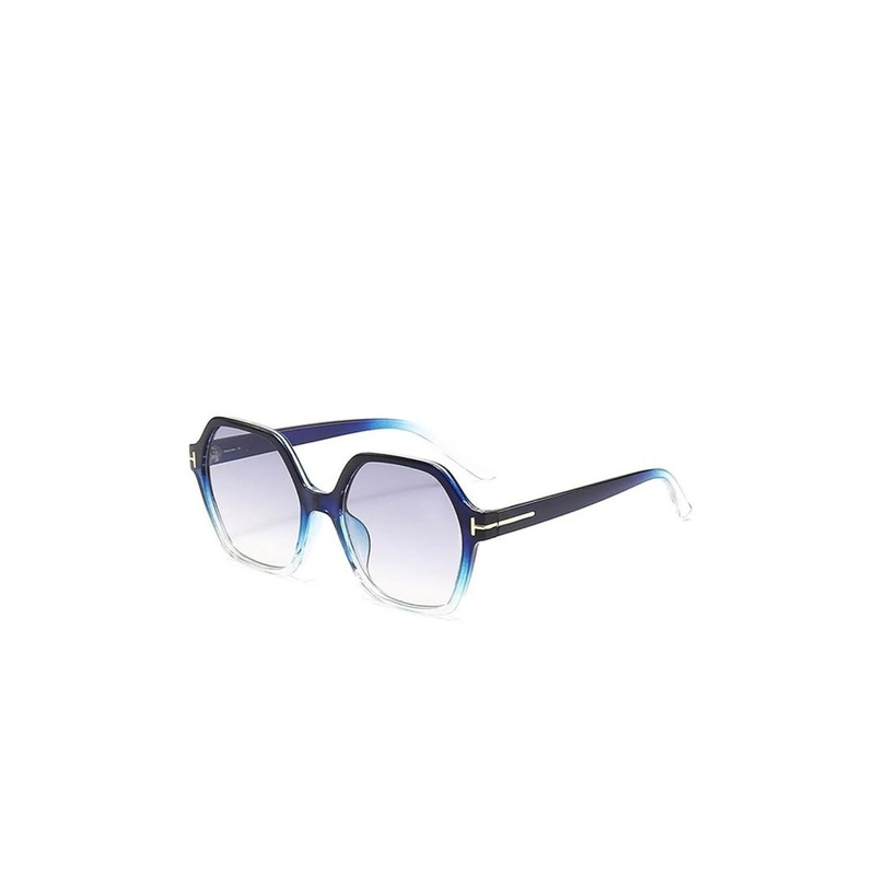AUGEN Unisex Grey Lens & Blue Oversized Sunglasses with