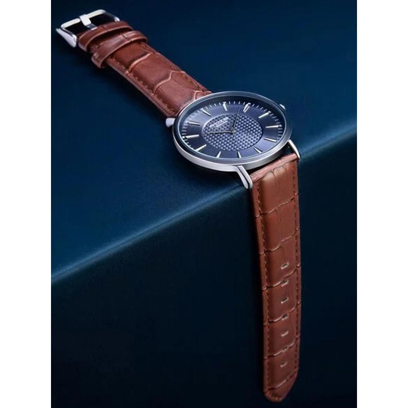 Sonata Men Dial & Leather Straps Analogue Watch SP70023SL01W
