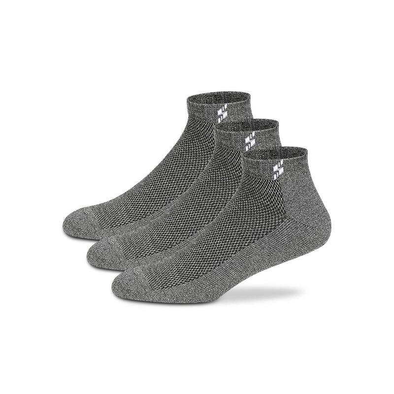 Supersox Men Pack Of 3 Solid Ankle-Length Cotton Socks