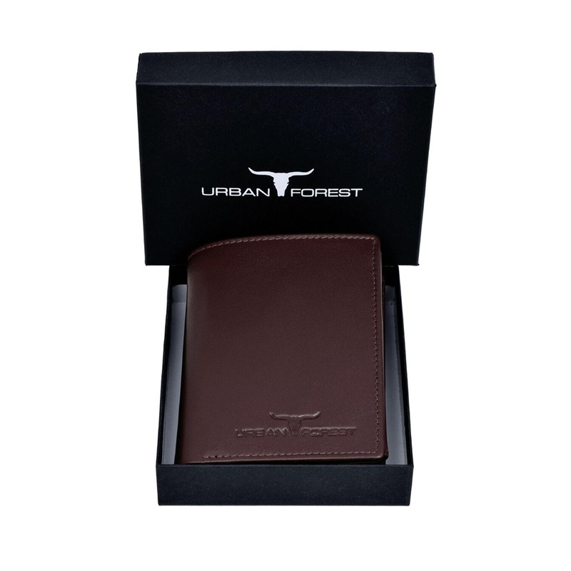 URBAN FOREST Men Leather Three Fold Wallet