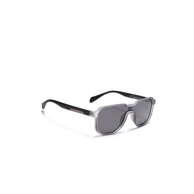 Voyage Unisex Black Lens & Gunmetal-Toned Square Sunglasses 2602PMG7357