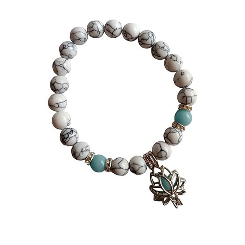 19TH JULY JEWELS Unisex White & Blue Glow In The Dark & Beaded Elasticated Bracelet