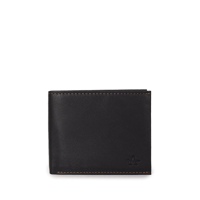 Arrow Men Textured Leather Two Fold Wallet