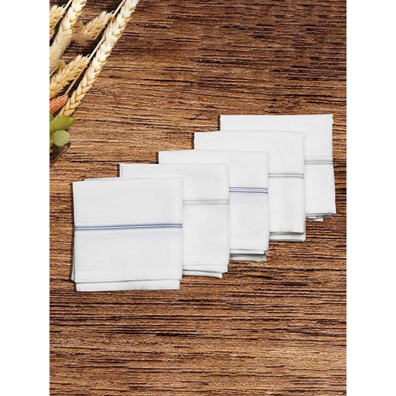 Caruso ITALY Pack Of 5 Pure Cotton Handkerchieves