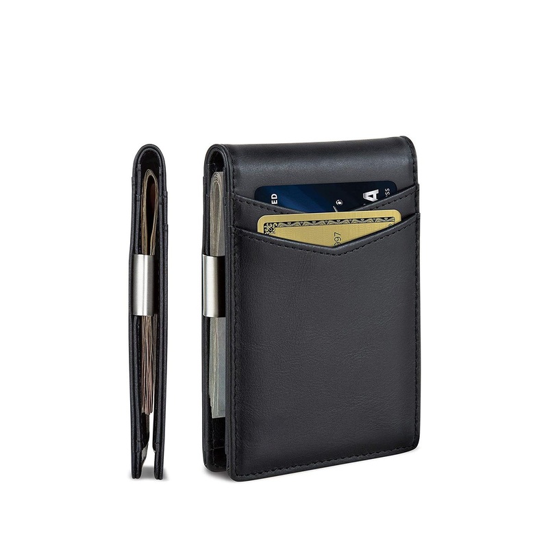 CONTACTS Men RFID Leather Two Fold Wallet