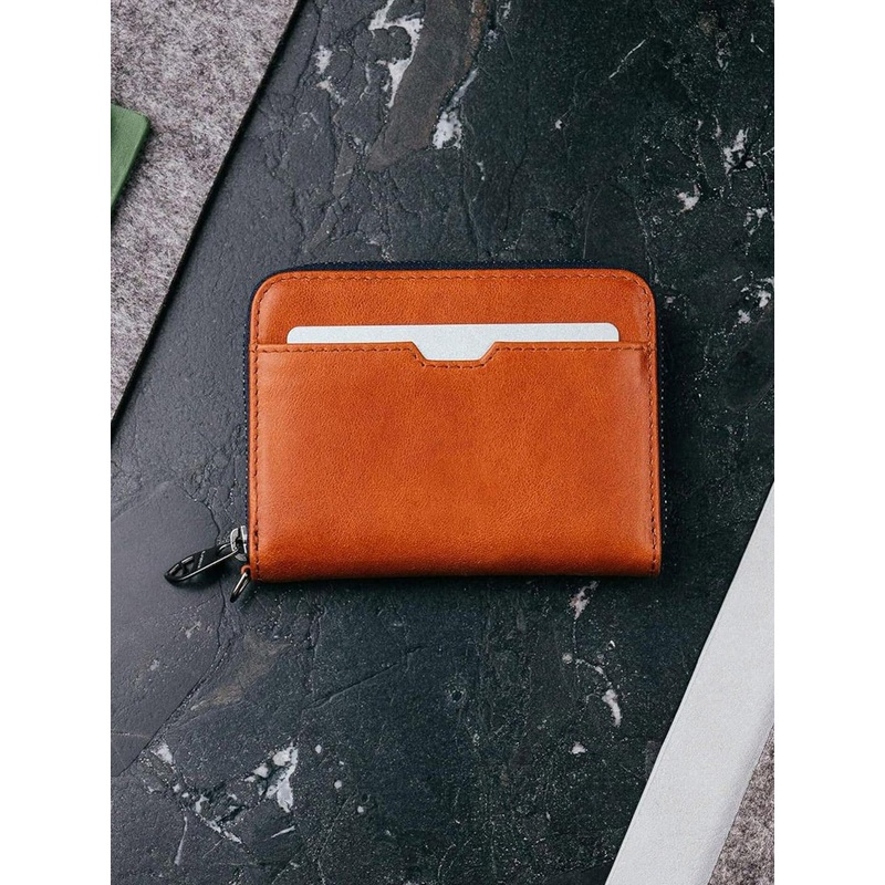 CONTACTS Unisex Leather Zip Around Wallet