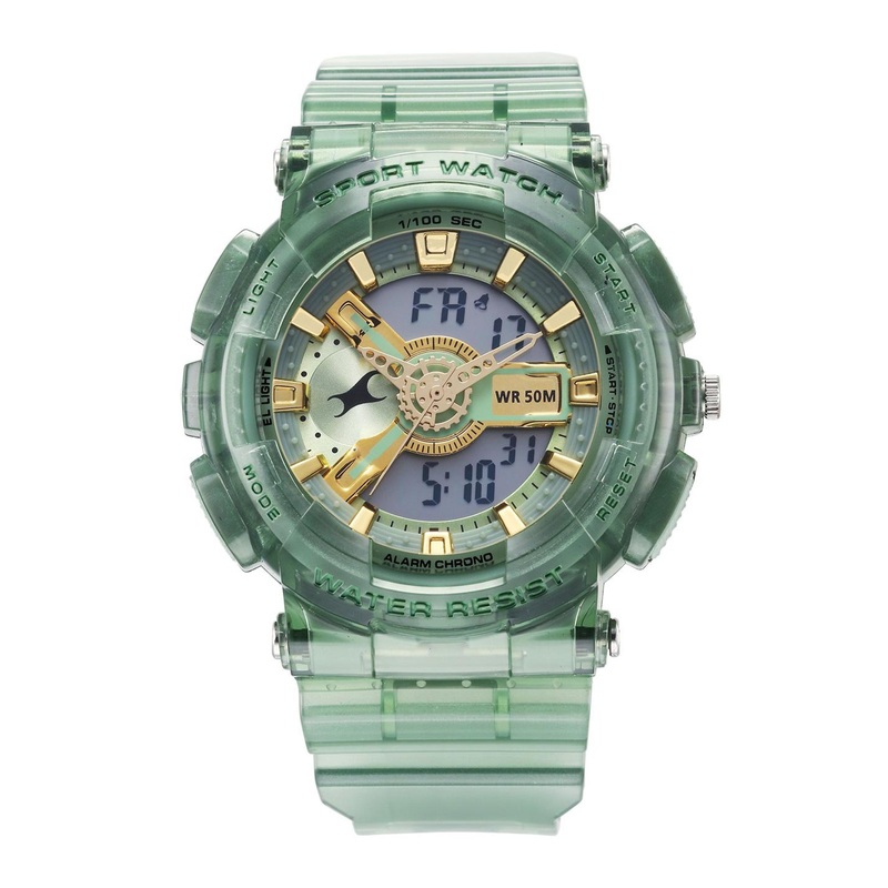 Fastrack Men Embellished Dial & Textured Straps Analogue Watch 38116PP01