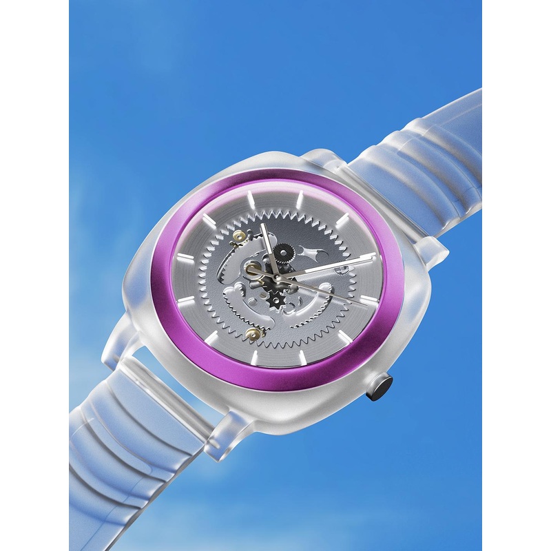 Fastrack Unisex BARE Hype Transparent Quartz Aluminium Dial Analogue Watch 3312PP05