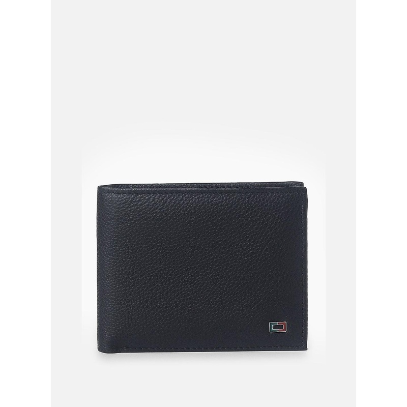 Peter England Men Textured Leather Two Fold Wallet