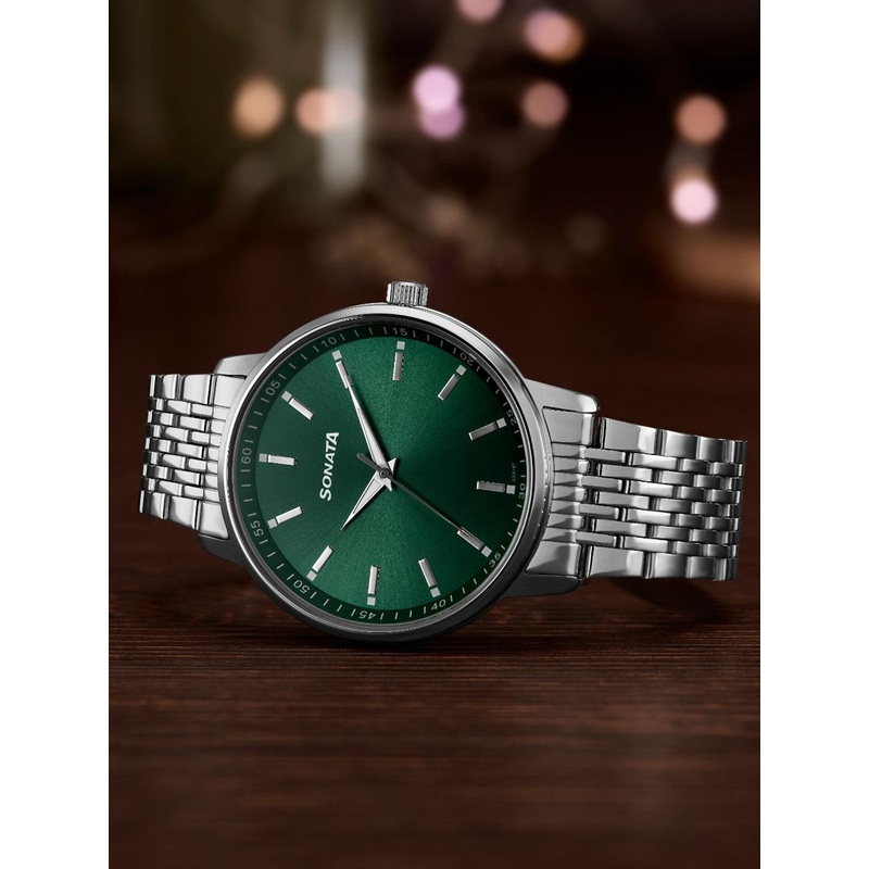 Sonata Men Dial & Straps Analogue Watch 77156SM02