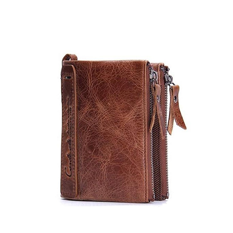 TAWS&TIMBER Men Leather Zip Around Wallet
