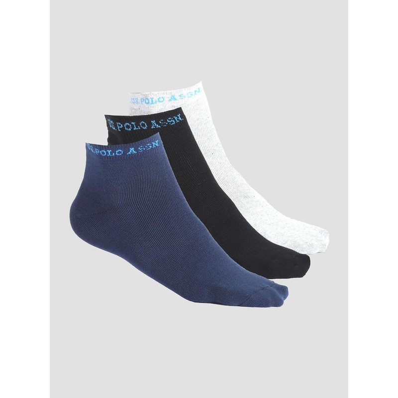 U.S. Polo Assn. Men Pack Of 3 Ankle Length Stretch I646 Socks