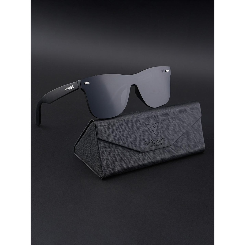 Voyage Rimless Shield Sunglasses with Polarised and UV Protected Lens 1016MG3977Z