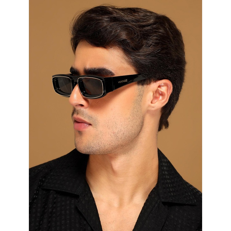Voyage Unisex Rectangle Sunglasses 98213MG6575