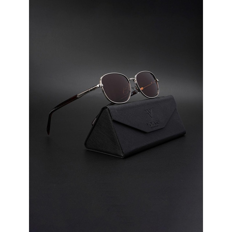 Voyage Unisex Square Sunglasses with Polarised and UV Protected Lens
