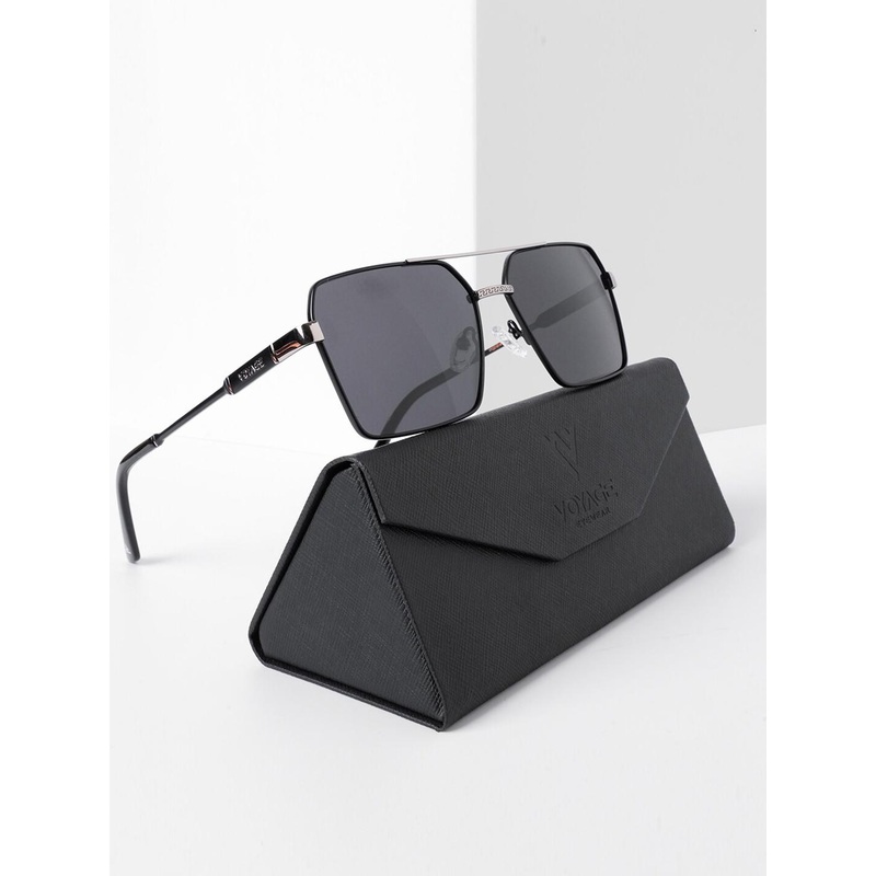 Voyage Unisex Wayfarer Sunglasses with Polarised and UV Protected Lens-VY221014PMG5312