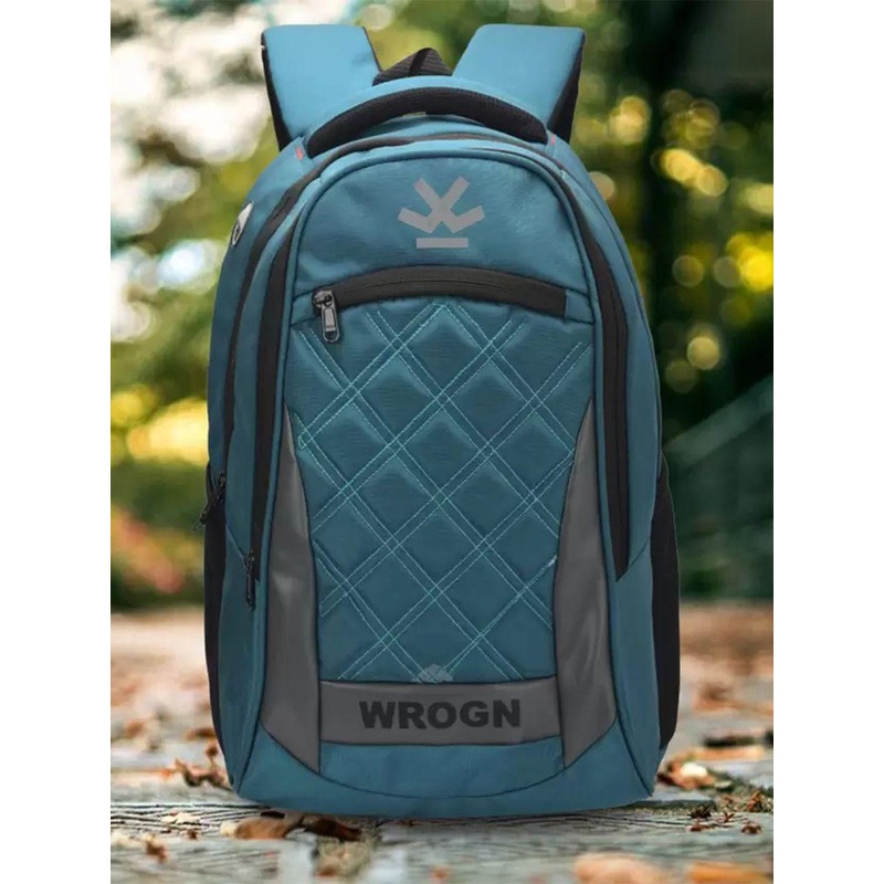 WROGN Unisex Geometric Backpack with Reflective Strip 38 L