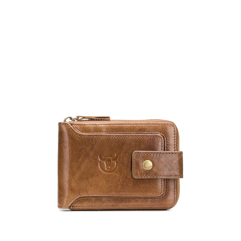 CONTACTS Men RFID Leather Zip Around Wallet