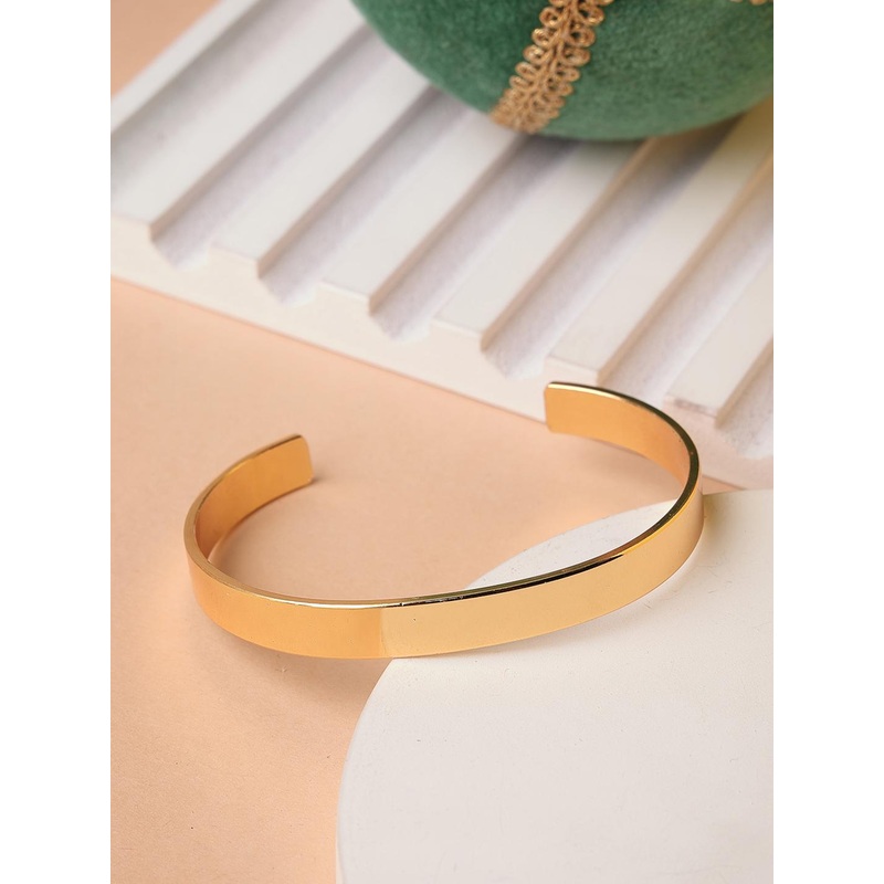 Roadster Men Gold Stainless Steel Cuff Bracelet