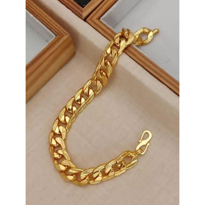 The Roadster Lifestyle Co Men Gold-Plated Chain Bracelet