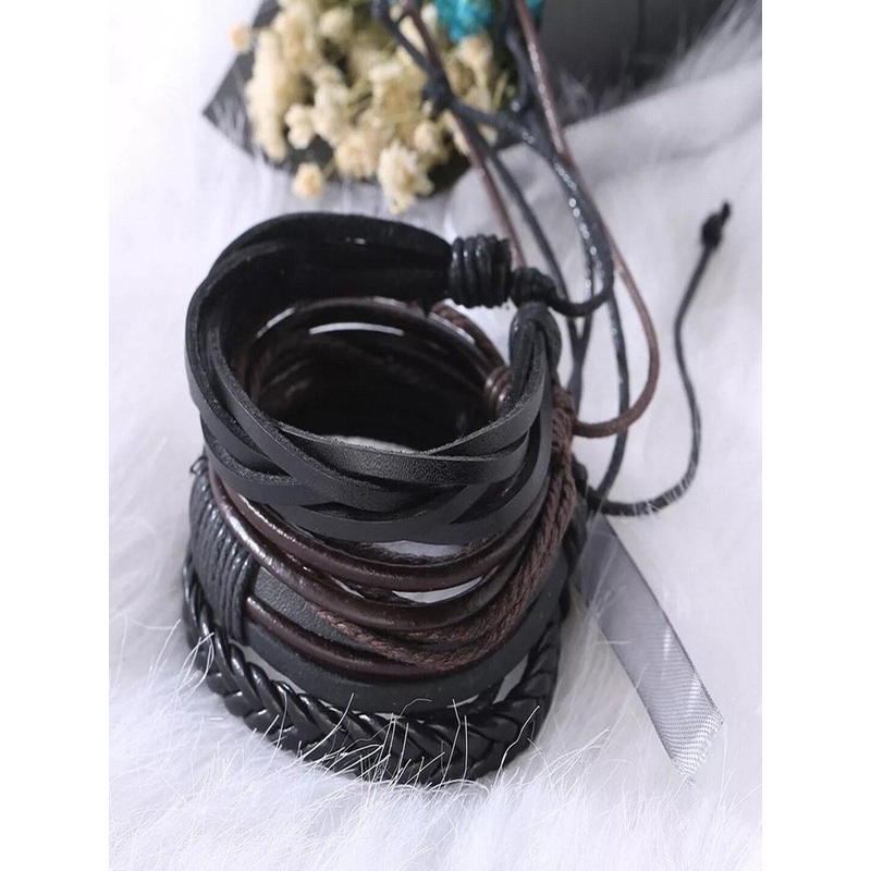 UNIVERSITY TRENDZ Men Set Of 4 Multistrand Bracelet