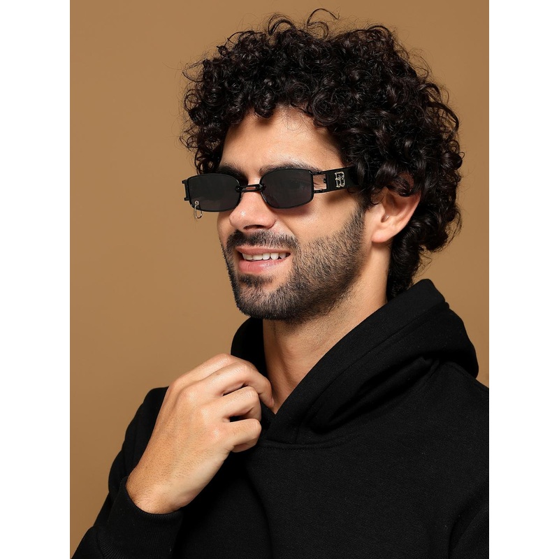 Voyage Unisex Rectangle Sunglasses with UV Protected Lens 9290MG5209