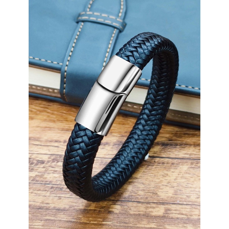 YouBella Men Leather Wraparound Bracelet