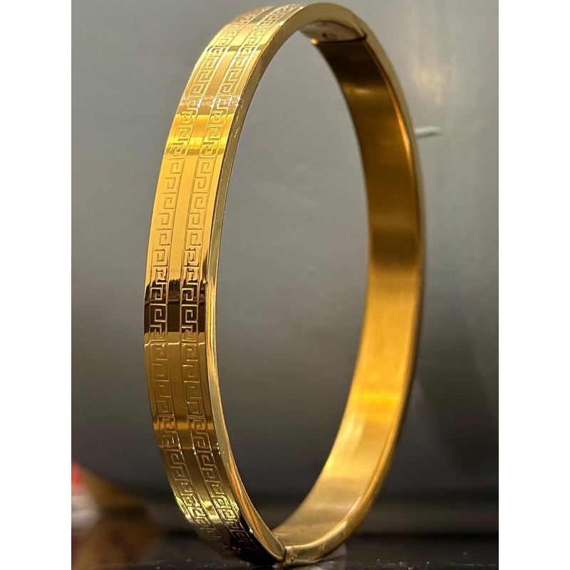 ANTICO Men Gold-Plated Kada Bracelet