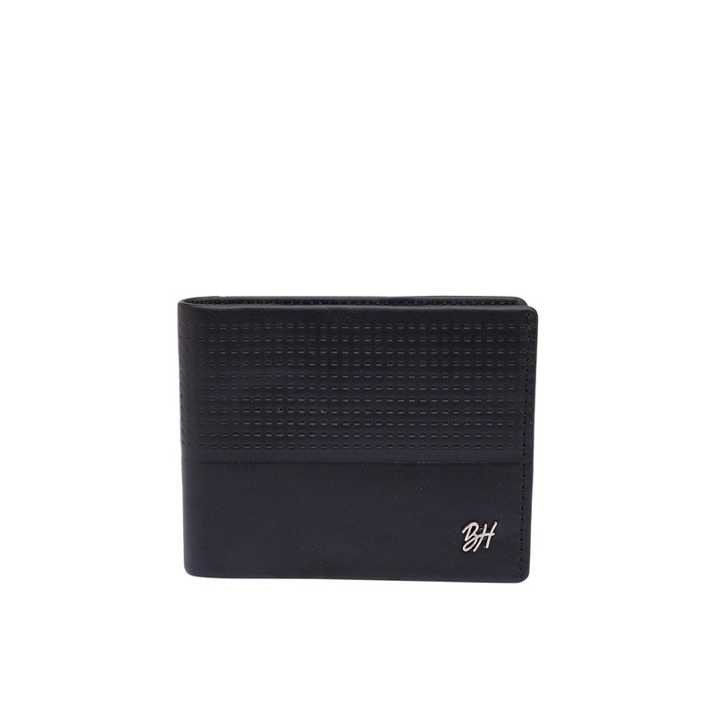 Being Human Men Black Textured Leather Two Fold Wallet